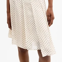 Printed Asymmetrical Pleated Skirt