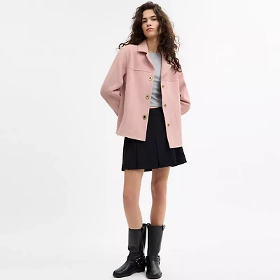 Suede Turnlock Jacket