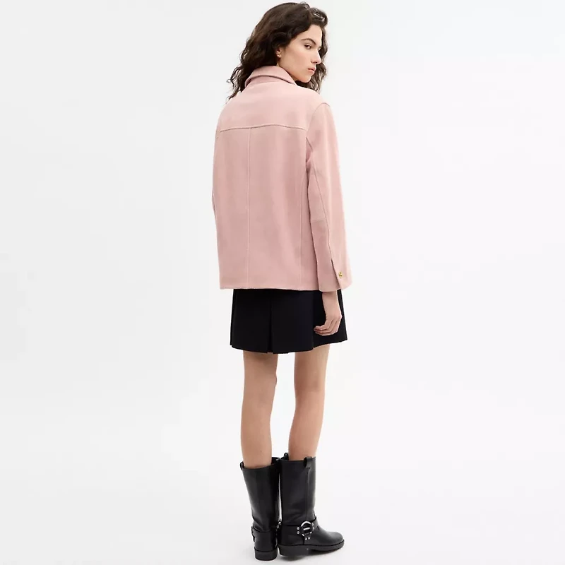 Suede Turnlock Jacket