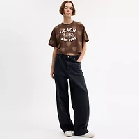 Horse And Carriage Heart Cropped T-Shirt Organic Cotton