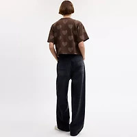 Horse And Carriage Heart Cropped T-Shirt Organic Cotton