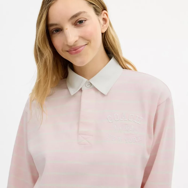 Horse And Carriage Striped Rugby Polo Organic Cotton