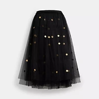 Sequin Paillette Tulle Skirt Recycled Polyester