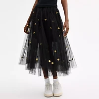 Sequin Paillette Tulle Skirt Recycled Polyester