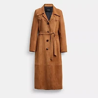 Suede Trench Coat