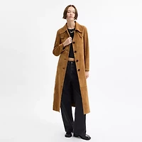 Suede Trench Coat