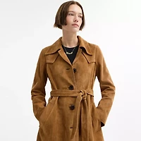 Suede Trench Coat