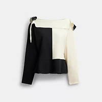 Long Sleeve Cut Off Top