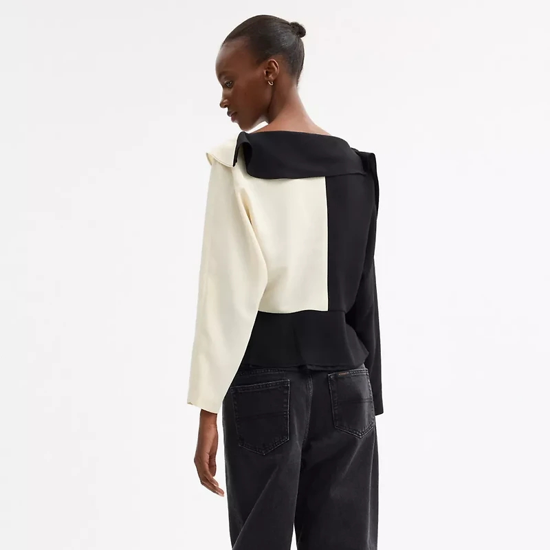 Long Sleeve Cut Off Top