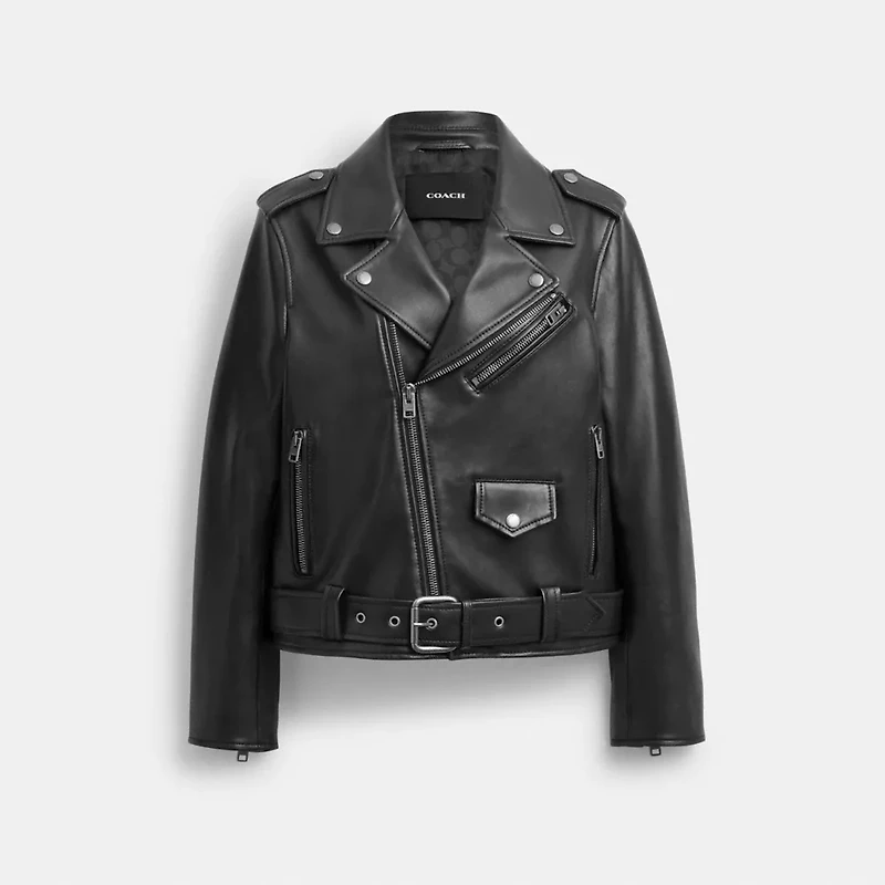 Belted Moto Jacket