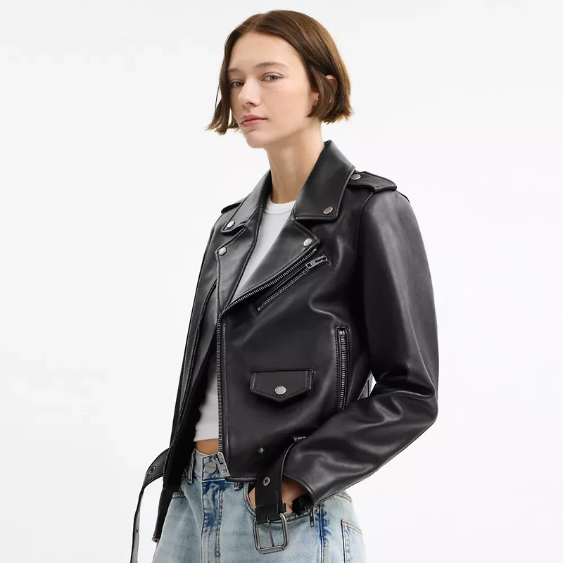 Belted Moto Jacket