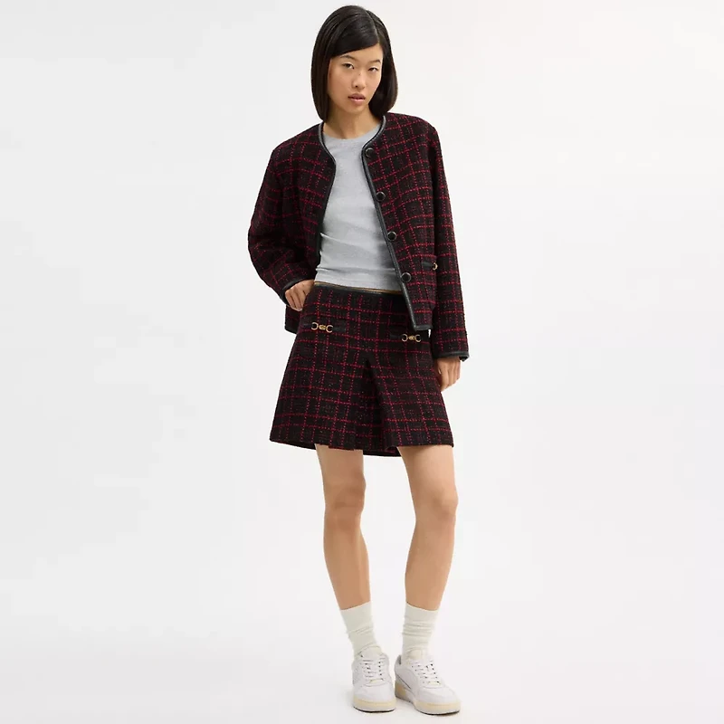 Sculpted C Tweed Skirt