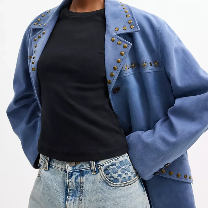 Studded Suede Jacket