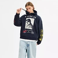 Dinosaur Collage Relaxed Hoodie Organic Cotton