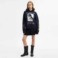 Dinosaur Collage Relaxed Hoodie Organic Cotton