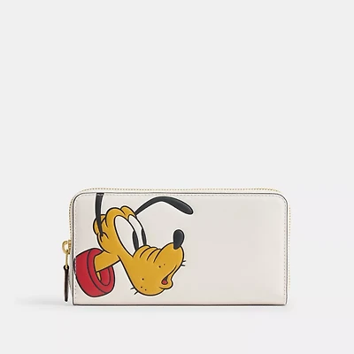 Disney X Coach Essential Accordion Zip Wallet With Pluto