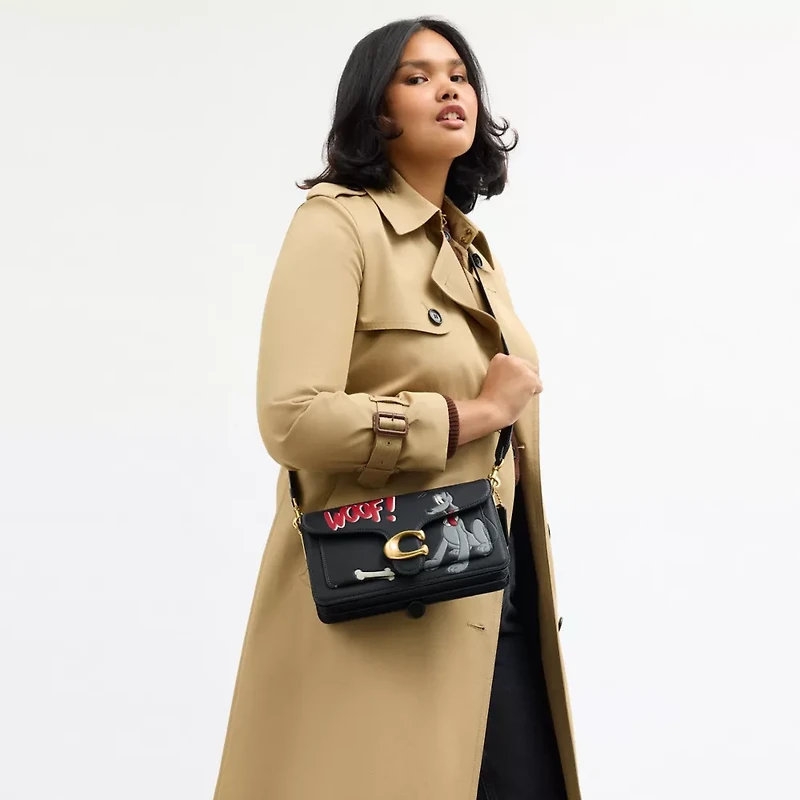 Disney X Coach Tabby Shoulder Bag 26 With Pluto