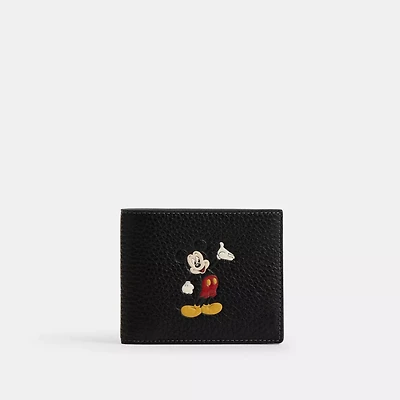 Disney X Coach 3-In-1 Wallet In Regenerative Leather With Mickey Mouse