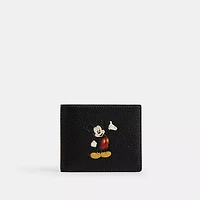 Disney X Coach 3-In-1 Wallet In Regenerative Leather With Mickey Mouse