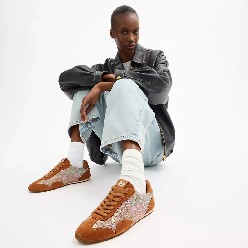 Flat Sneaker Crystal Signature Jacquard