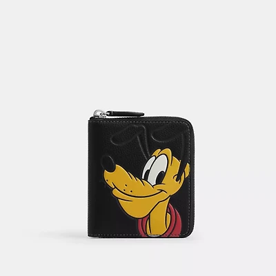 Disney X Coach Zip Around Coin Wallet With Pluto