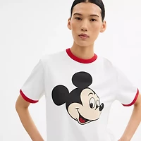 Disney X Coach Mickey Graphic Ringer T-Shirt Organic Cotton
