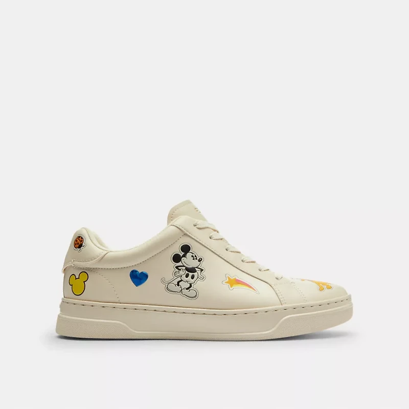 Disney X Coach High Line Sneaker With Sticker Print