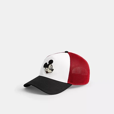 Disney X Coach Trucker Hat With Mickey Mouse