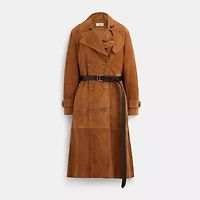 Upcrafted Suede Trench Coat