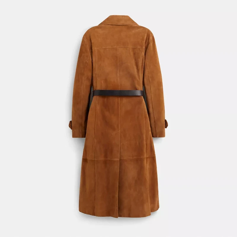 Upcrafted Suede Trench Coat
