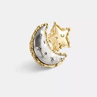 Moon And Star Brooch
