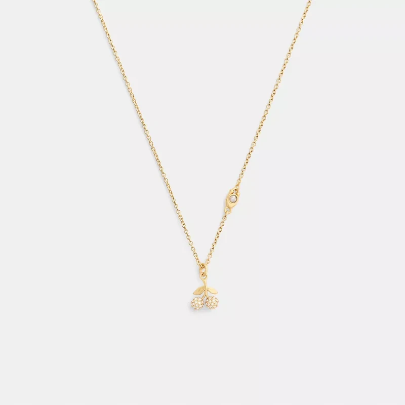 Pavé Cherry Pendant Necklace