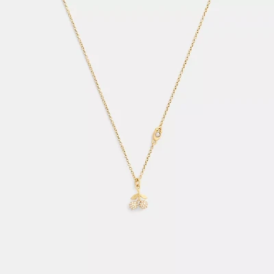 Pavé Cherry Pendant Necklace