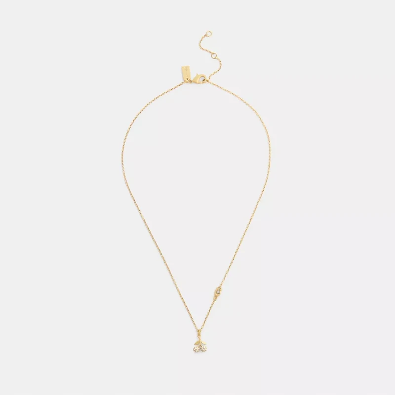 Pavé Cherry Pendant Necklace