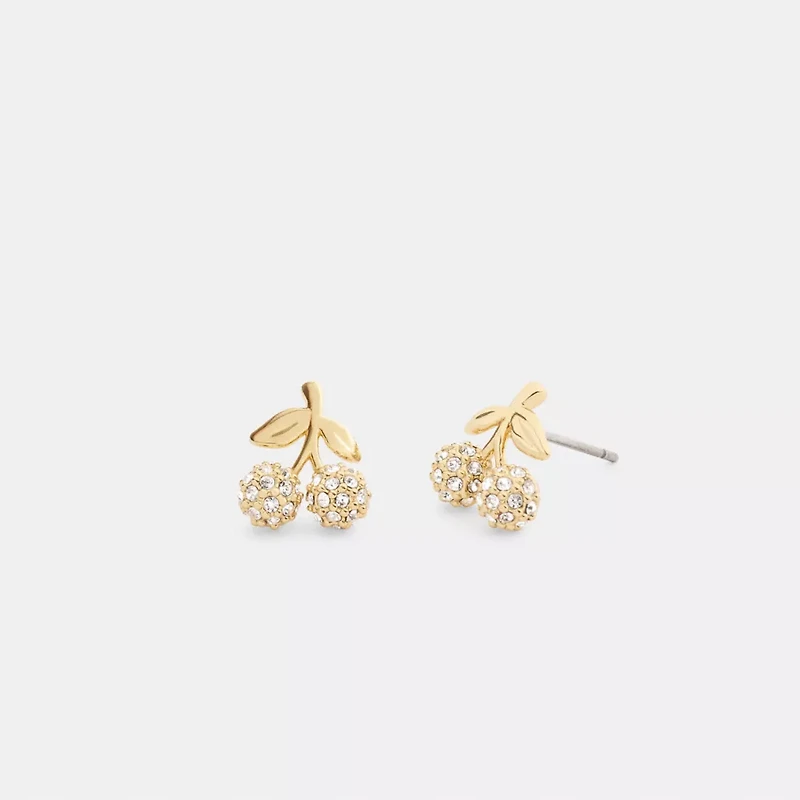 Pavé Cherry Stud Earrings