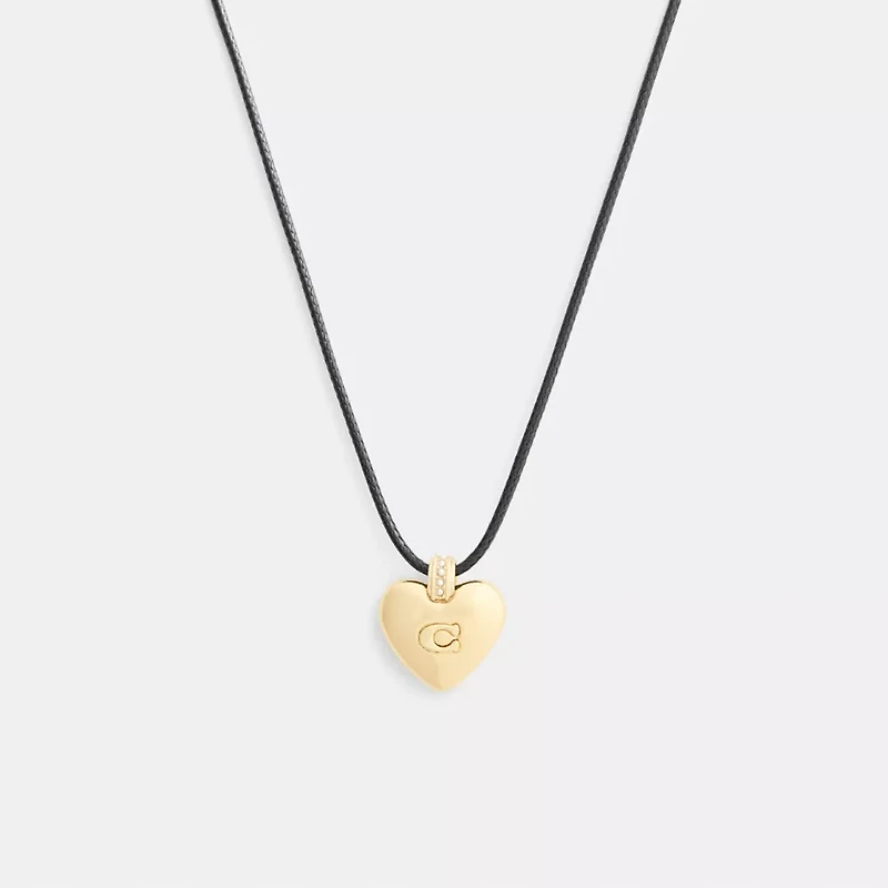 Signature Heart Cord Pendant Necklace