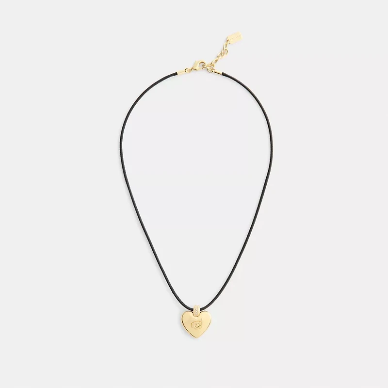 Signature Heart Cord Pendant Necklace