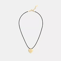 Signature Heart Cord Pendant Necklace
