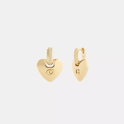 Signature Heart Statement Drop Earrings