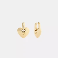 Signature Heart Statement Drop Earrings