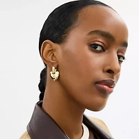 Signature Heart Statement Drop Earrings