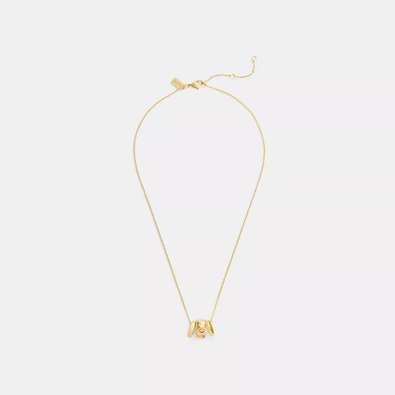 Braided Signature Rondell Pendant Necklace