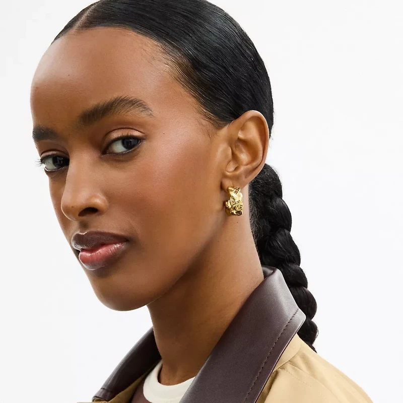 Braided Signature Hoop Earrings