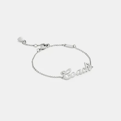 Coach Script Nameplate Bracelet