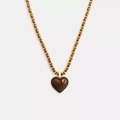 Bold Signature Heart Mixed Chain Necklace