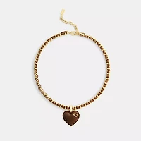 Bold Signature Heart Mixed Chain Necklace