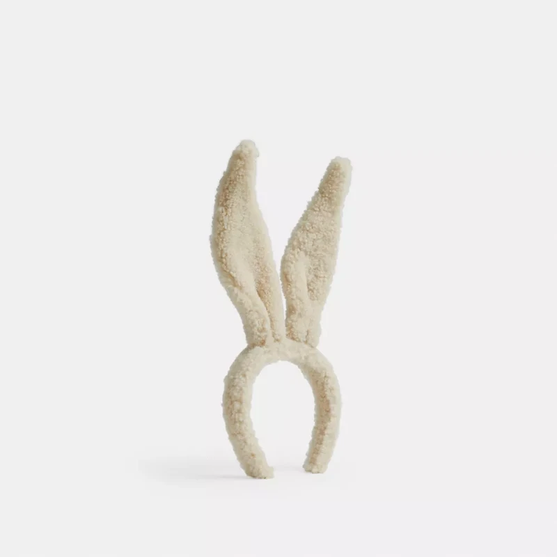 Bunny Ears Headband In Shearling