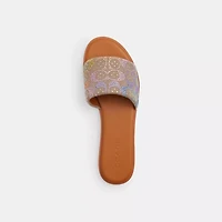 Holly Sandal In Crystal Signature Jacquard