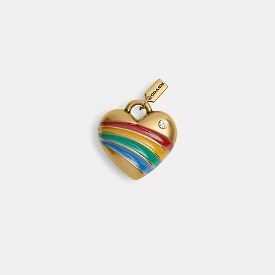 Rainbow Heart Shoelace Charm