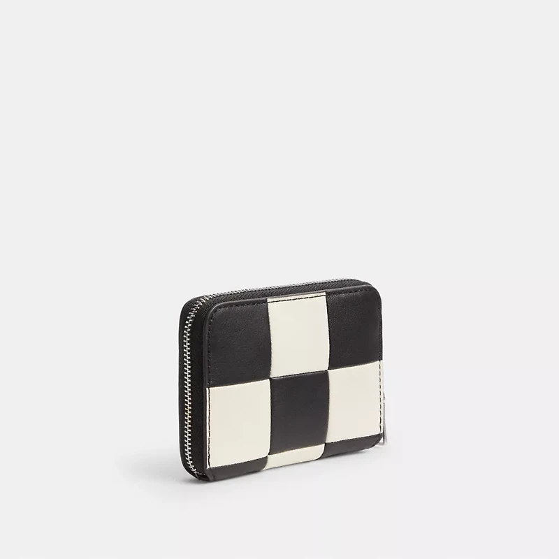 Zip Around Wallet Checkerboard Upcrafted Leather
